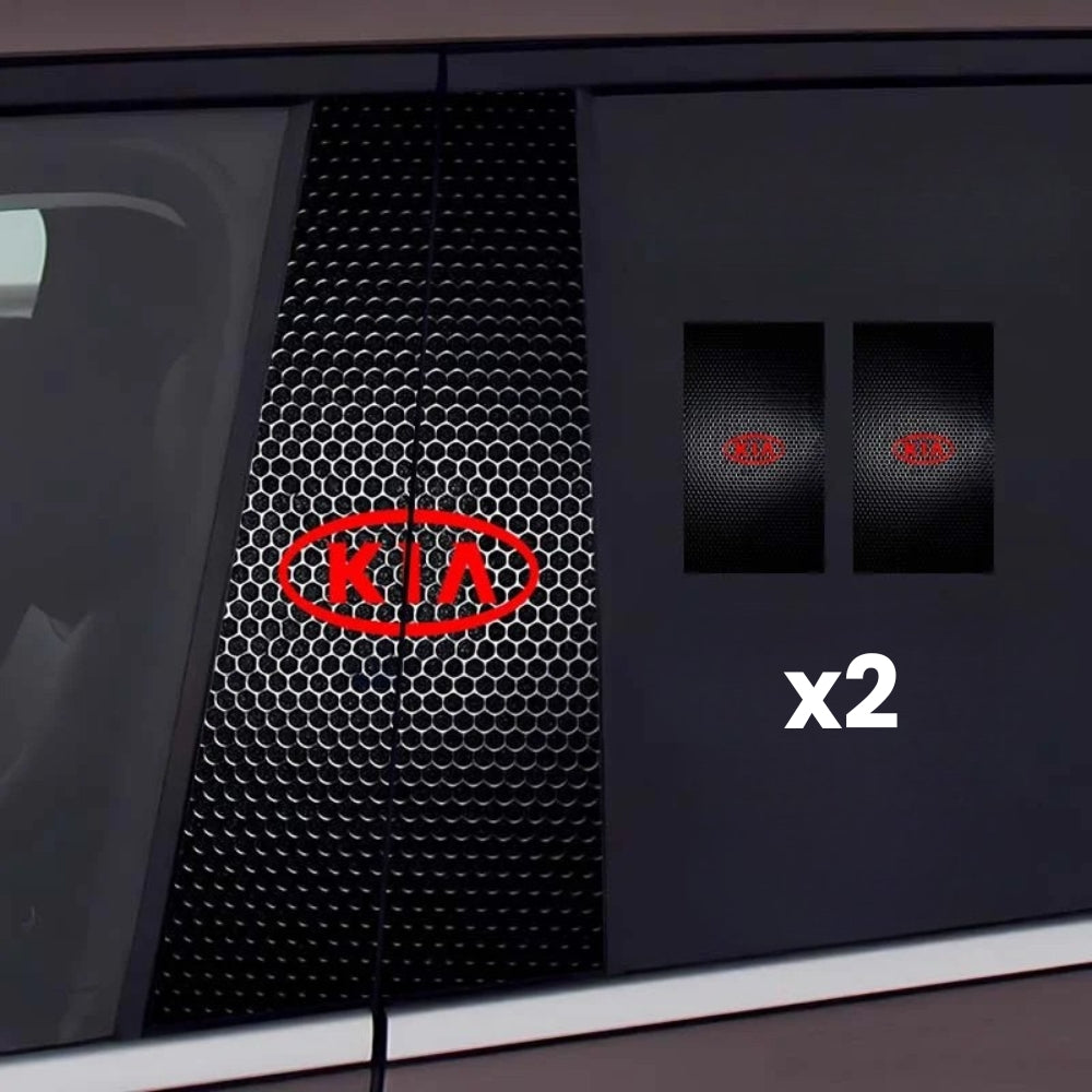 2x Autoraamstickers met logo